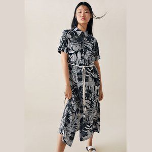ZARA Printed Shirt Dress with Belt